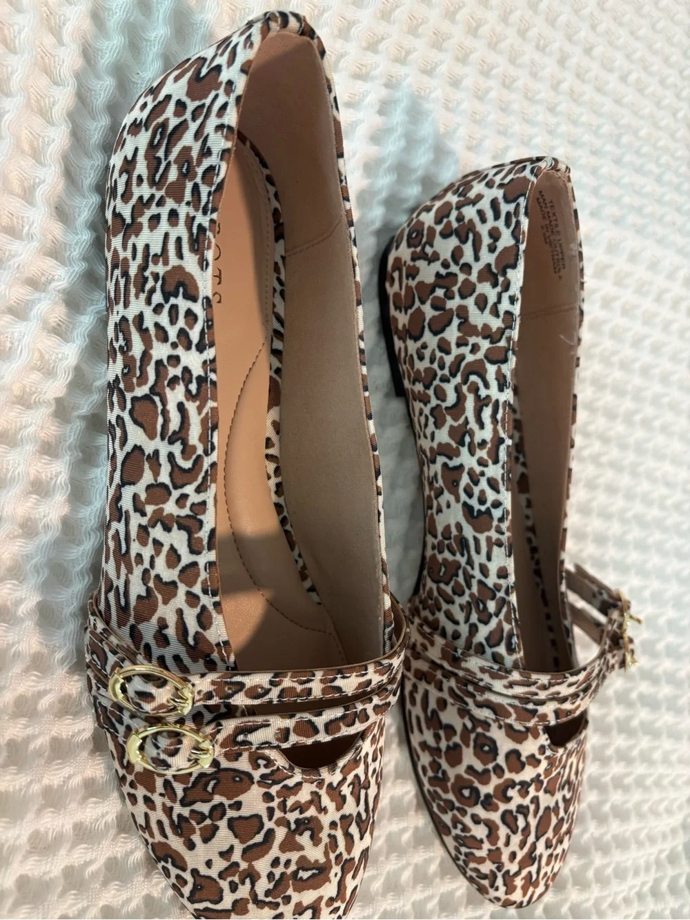 Talbots Leopard-Print Mary Jane Flats in Brown and Black - Picture 3 of 5